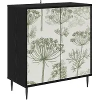 vidaXL Dressoir GOTHA Zwart eiken 69 x 33 x 76 cm Bewerkt hout