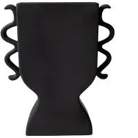 DBKD Platte vaas 25 cm Zwart