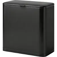 HOMCOM Prullenbak Roestvrij staal, Kunststof 29,7L x 17,4B x 30H cm Zwart