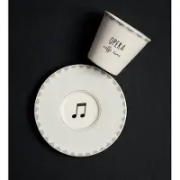 Blogo Design Bone Collection HAPPY TABLE “OPERA” China Porselein set van 4 Kop & Schotel 11.4 x 7.8 cm