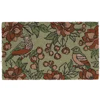 Esschert Design deurmat Vintage Floral Green 75 x 45 cm - kokos
