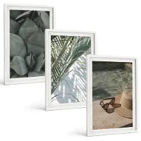 Coloray 3-Delige Schilderij Set - Tropische Planten En Zomerse Decoraties - 40 x 60 - Wanddecoratie - Schilderijen Set - Interieur