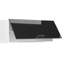 Vicco Hangkast R-Line, Antraciet Hoogglans/Wit, 100 cm Plat
