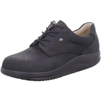 Finn Comfort Veterschoen 'Schnürschuh Herren 02901 046099 Nubukleder in schwarz' zwart