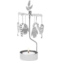 Pluto Design Winter theelicht carrousel Zilver