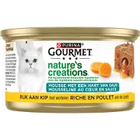 Gourmet Nature's Creations Kattenvoer Nat Mousse met Saus Kip 85 gr