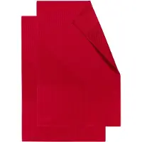 NJRD Stripes keukenhanddoek 47x70 cm 2-pack Rood