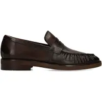 Manfield Bruine leren loafers | Maat 41