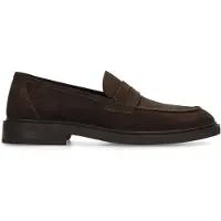 Manfield Bruine suède loafers | Maat 46