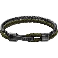 BOSS Strakke armband met gepolijste hardwaredetails