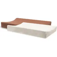 Jollein Aankleedkussenhoes 2-pack Badstof Light Terra/Oatmeal