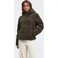 JDY - JDYVITA CORD SHORT HOOD PUFFER OTW HAB - Dames - Gewatteerde jassen