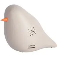 Karlsson Bird Tafelklok | 14.2x10.8x7.2cm | Warm grijs