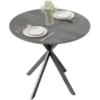 HOMCOM Eettafel, keukentafel voor 2 personen in industriële stijl, grijs