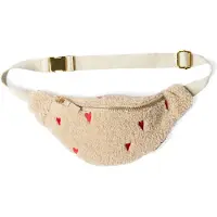 Studio Noos Meisjes Heuptassen Teddy Hearts Mini Fanny Pack - Beige - Maat ONESIZE