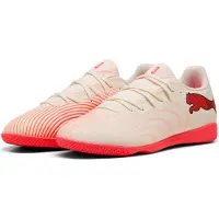 Puma Future 9 Play Zaalvoetbalschoenen (IN) Gebroken Wit Zwart Roze
