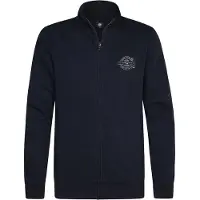 Petrol Industries - Heren Sweatshirt met opstaande kraag en rits Marden - Blauw - Maat L