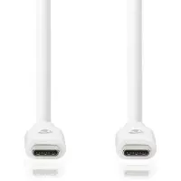 Nedis USB-C-kabel | USB 3.2 Gen 1 | 60 W | 4K@60Hz | 5 Gbps | 3 m | Wit - CCGB64700WT30