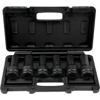 Ks Tools 460.1505, set doppelringsleutels, 3/4", 6 stuks, chroom-molybdeenstaal, conform ISO 1174, DIN 3121, 1,9 kg