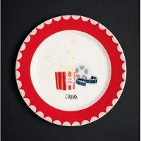 Blogo Design Bone Collection HAPPY TABLE “CINEMA” China Porselein Bord 20 cm