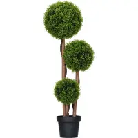 HOMCOM Kunstmatige Topiary-PE-27L x 27B x 110H cm-Groen