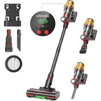 Lubluelu G10 Draadloze Steelstofzuiger 40Kpa- 5 in 1 Handstofzuiger - Zelfstaand Design - 45 Min Gebruikstijd - Verwijderbare Batterij- Anti-klit Borstel - HEPA-filter - LED-koplampen