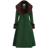 Banned - Martha Fur Winterjas - M - Groen