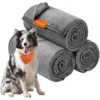 Feandrea - Hondendeken - Set van 3 - Wasbaar Flanellen Deken - Beschermt Bank - Voor Middelgrote en Grote Honden