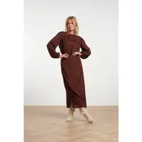 Smashed Lemon Satijnen midi rok met subtiel animal patroon |
