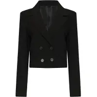 Smashed Lemon Zwarte cropped r met dubbele knopen |