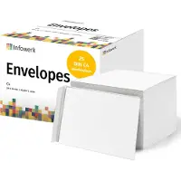 Infowerk NIEUW: Enveloppen zonder venster, DIN C4, onbedrukt, 25 stuks