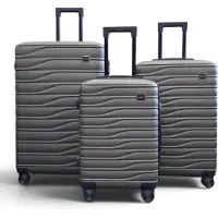 Infinity Leather Hardshell Koffie 8 Wiel Bagagekoffer Tas Koffer Set - Reis