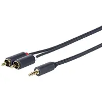 VivoLink PROMJRCA25 25m 3.5mm 2 x RCA Zwart audio kabel