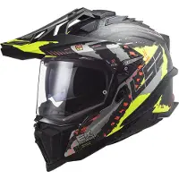 LS2 MX701 C Explorer Extend Mat H-V Geel Adventure Helm Maat XS