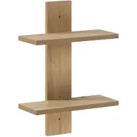 vidaXL Wandplank Artisanaal eiken 30 x 13,5 x 43 cm Bewerkt hout