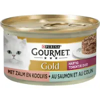 Gourmet gold hartig torentje zalm kattenvoer 24x85 gr