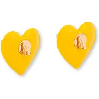 Moschino Inflatable Hearts Clip Earrings Yellow Size: OS | Earrings Outlet | Dames | Geel
