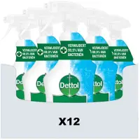 Dettol 12x Antibacteriële Allesreiniger Spray Linnen Frisheid 750 Ml
