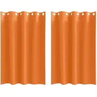 vidaXL Blackout Gordijnen met Ringen 2 st Feloranje 175 x 140 cm