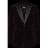 BOSS Slim-fit smokingcolbert van katoenfluweel