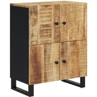 DKD Home Decor Dressoir met 4 deuren, afmetingen 60x33x75 cm, gemaakt van massief mangohout