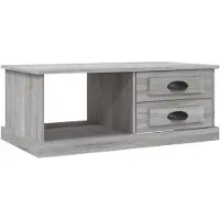 vidaXL Salontafel grijs Sonoma, 90x50x35 cm, houtvezel