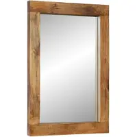 vidaXL Spiegel 70x50 cm massief mangohout en glas