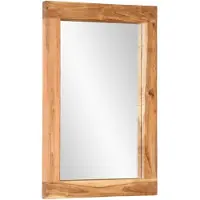 vidaXL Spiegel 70x50 cm massief acaciahout en glas