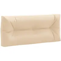 vidaXL Palletrugkussen VIANEN 100% Polyester Crèmekleurig
