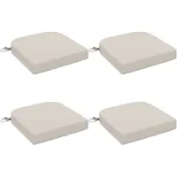 vidaXL 4-delige zitkussens SOEST 4 st 100% Polyester Wit