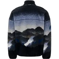 Only & Sons Fleece jas 'ONSAdam' nachtblauw / lichtblauw / donkerblauw / wit