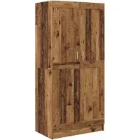 vidaXL Garderobekast, gerecycled hout, 82,5 x 51,5 x 180 cm, houtvezel