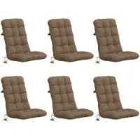 vidaXL 6-delige hoogrugkussen VIANEN 6 st 100% Polyester Taupe