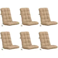 vidaXL 6-delige hoogrugkussen VIANEN 6 st 100% Polyester Zand